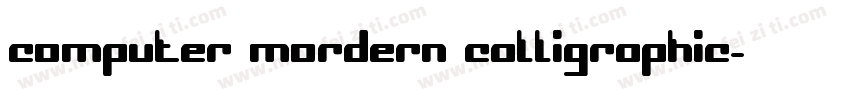 computer mordern calligraphic字体转换